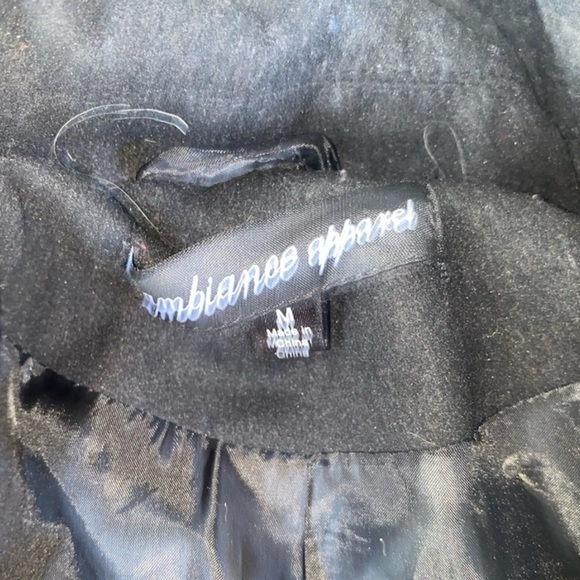 Women’s Ambiance Apparel Jacket Coat with pockets, buttons & tie Size Medium - Picture 2 of 5